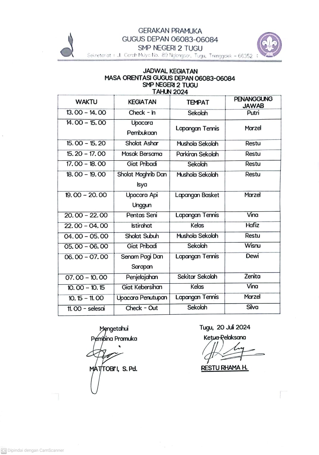 Jadwal Persami